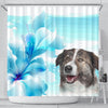 Aidi Dog Print Shower Curtain