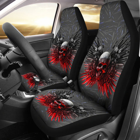 Limited EditionGun And Skull Print Car Seat Covers