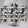 Siberian Husky Dog Eyes Print Hooded Blanket