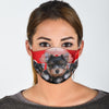 Yorkshire Terrier On Heart Print Face Mask