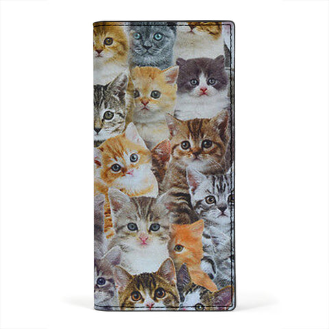 Cat Print Women's Leather Wallet