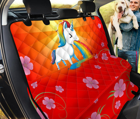 Cute Rainbow Unicorn Print Pet Seat Covers