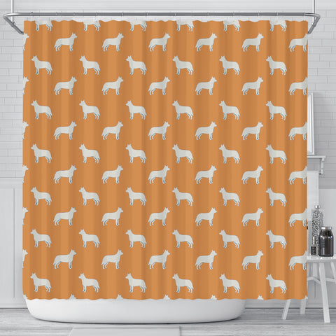 Australian Cattle Dog Pattern Print Shower Curtains