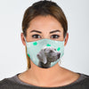 Cute Weimaraner Dog Print Face Mask