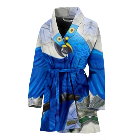 Hyacinth macaw Parrot Print Women's Bath Robe