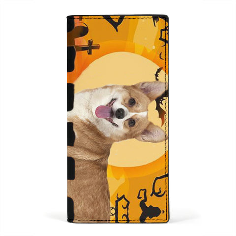 Pembroke Welsh Corgi Dog Print Women's Leather Wallet