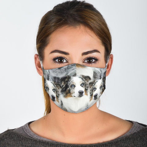 Australian Shepherd Dog Print Face Mask