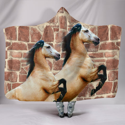 Amazing Andalusian Horse Print Hooded Blanket
