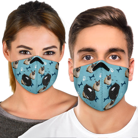 Siamese Cat Patterns Print Premium Face Mask