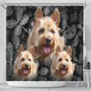 Cute Australian Terrier Print Shower Curtains