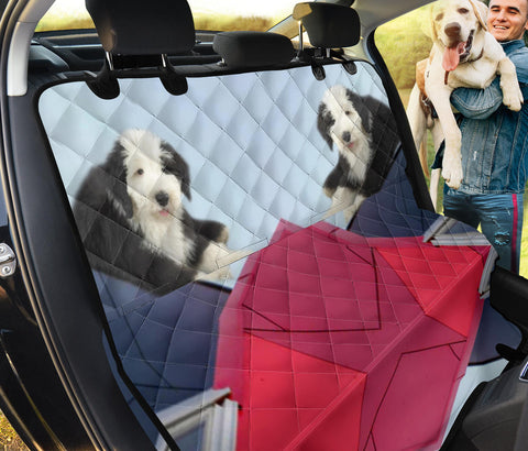 Old English Sheepdog Print Pet Seat Covers