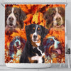 Bernese Mountain Dog Print Shower Curtain