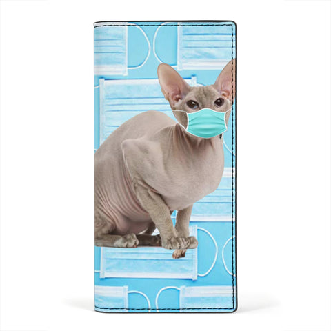 Peterbald Cat Print Women's Leather Wallet