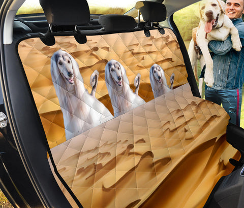 Afghan Hound In Desert Print Pet Seat Covers