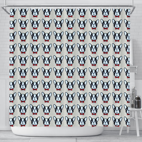 French Bulldog Pattern Print Limited Edition Shower Curtains