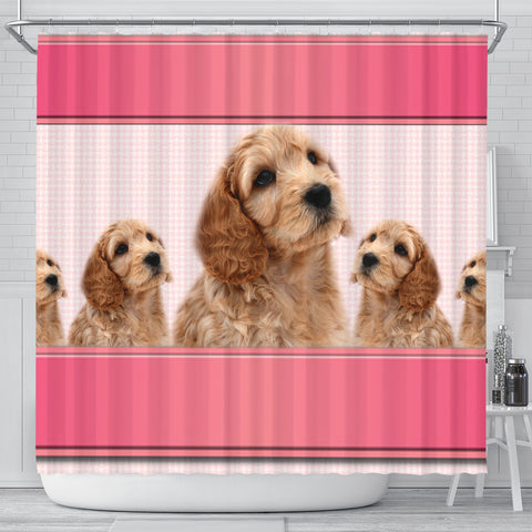 Cockapoo Dog Print Shower Curtain