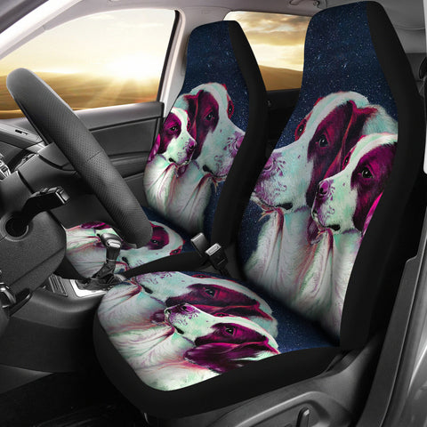 Brittany Dog Art Print Car Seat Covers