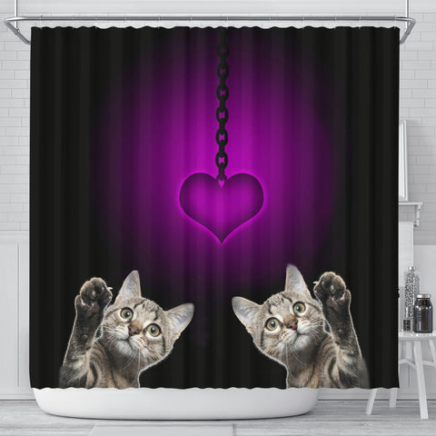 Dragon Li Cat Print Shower Curtain