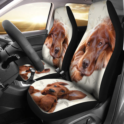 Cute Irish Setter Print Car Seat Covers