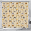 Greyhound Dog Pattern Print Shower Curtains