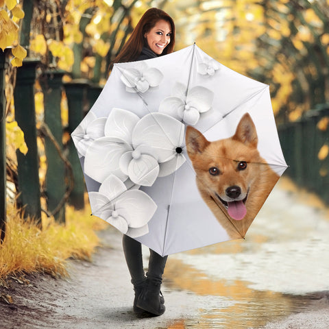 Finnish Spitz Print Umbrellas