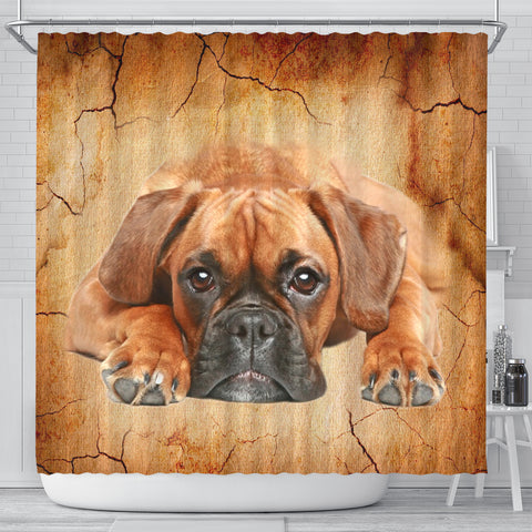 Boxer Dog Print Shower Curtains