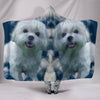 Maltese dog Print Hooded Blanket