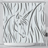 Amazing Unicorn Sketch Print Shower Curtain