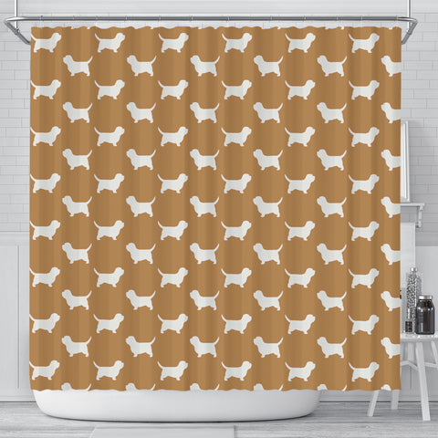 Petit Basset Griffon Vendeen Dog Pattern Print Shower Curtains