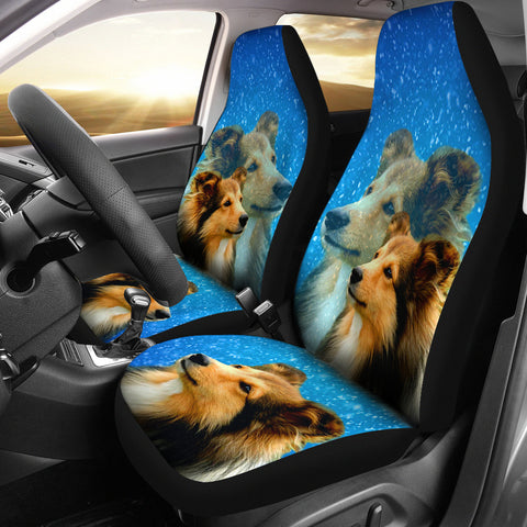 Shetland Sheepdog Print Car Seat Covers