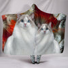 Ragdoll Cat Print Hooded Blanket