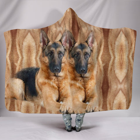 Amazing German Shepherd dog Print Hooded Blanket
