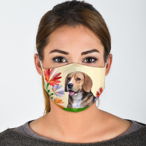 Cute Beagle Dog Print Face Mask