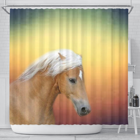 Haflinger Horse Print Shower Curtain