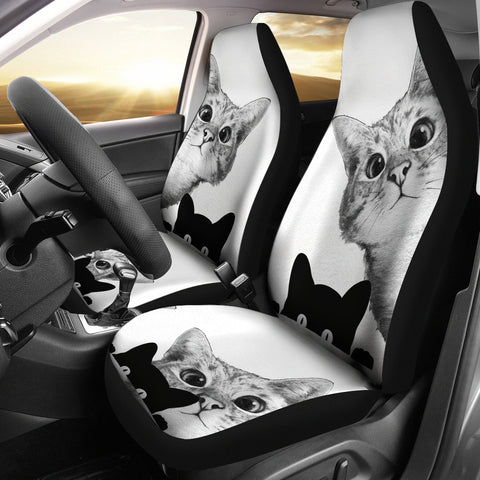 Cute Cats Art Print Car Seat Covers