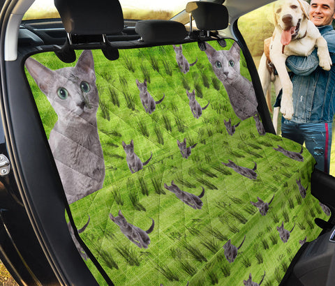 Russian Blue Cat Patterns Print Pet Seat Covers