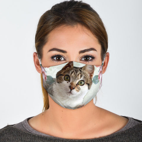 Cute American Wirehair Floral Print Face Mask