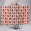 Labrador Dog Pink Pattern Print Hooded Blanket