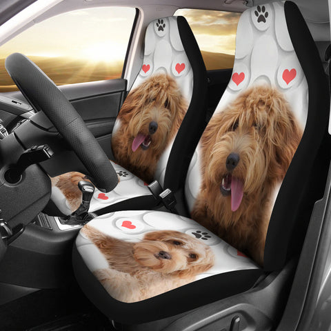 Goldendoodle Print Car Seat Covers