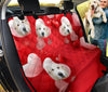 Great Pyrenees On Red Print Pet Seat Covers