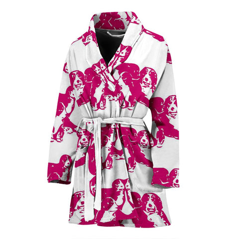 Bernese Mountain Dog Print Women's Bath Robe