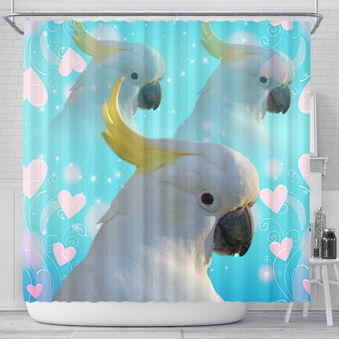 Cockatoo Parrot Print Shower Curtain