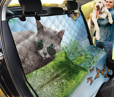 Russian Blue Cat Print Pet Seat Covers