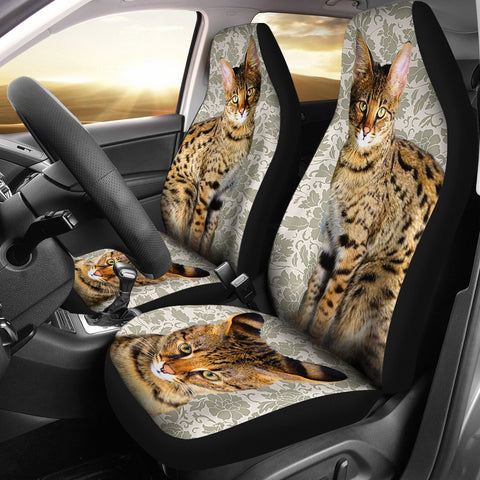 Savannah Cat Print Car Seat Covers