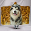 Laughing Alaskan Malamute Print Hooded Blanket