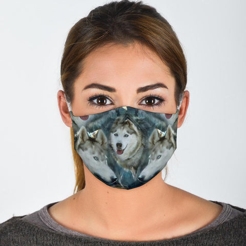 Siberian Husky Print Face Mask