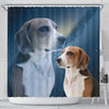 English Foxhound Print Shower Curtains