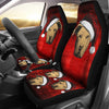 Pit Bull Terrier On Red Print Car Seat Covers