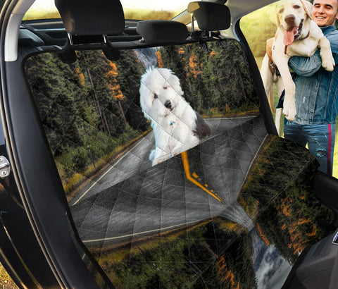 Lovely Old English Sheepdog Print Pet Seat Covers