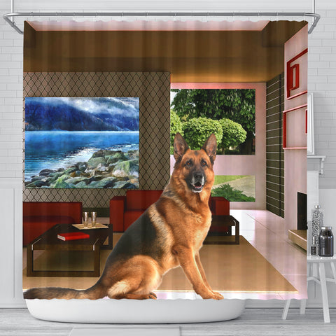 Amazing German Shepherd Print Shower Curtains